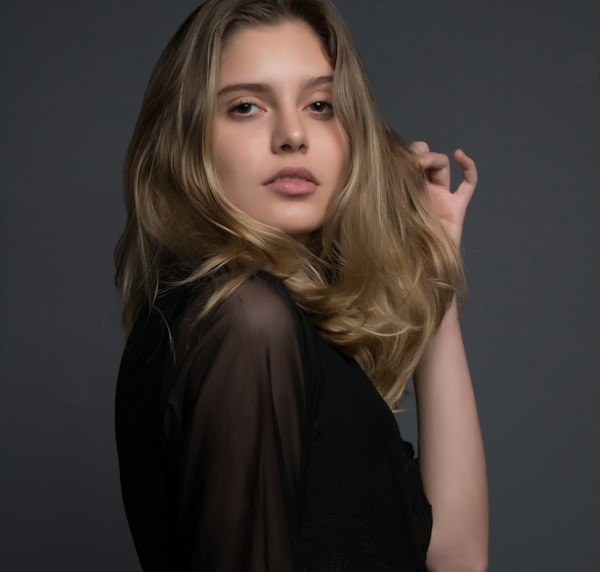 Editorial fashion portrait with modern styling
